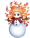 Flaming Snowman